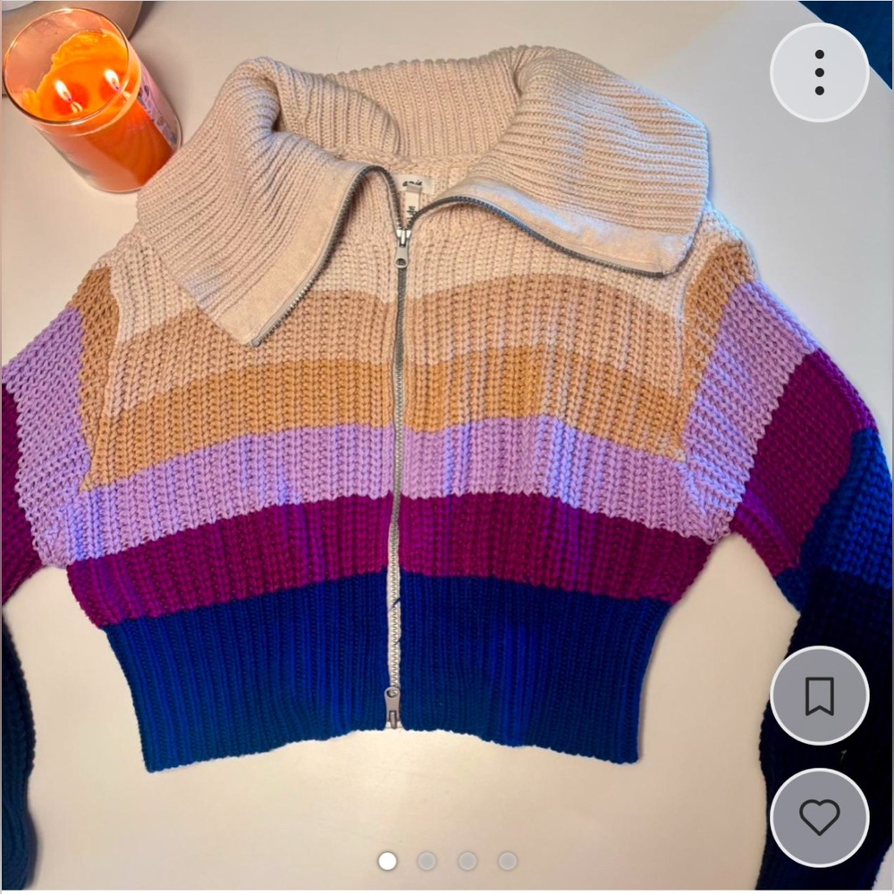 Aerie multicolored turtleneck sweater